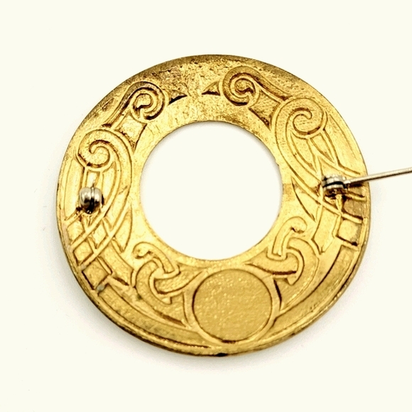 60's Copper Enamel Guilloche Brooch - Picture 10 of 14